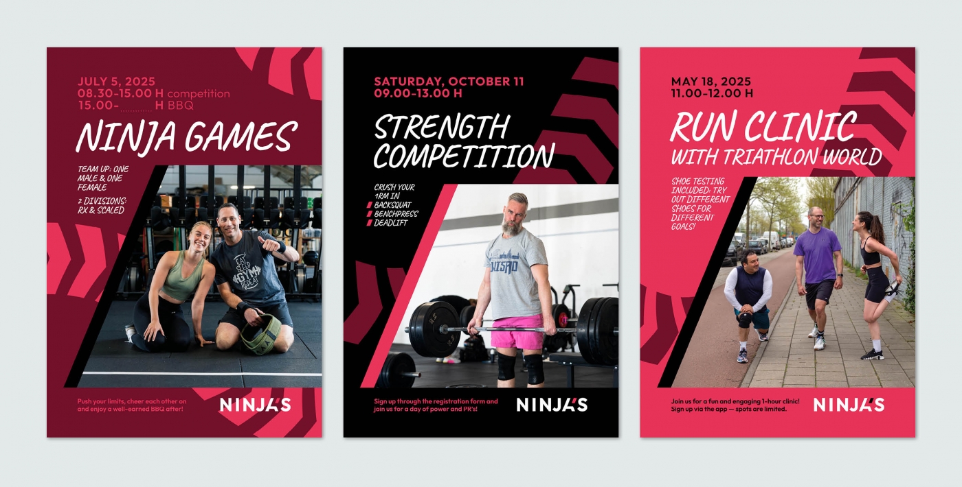 Drie posters voor Ninja's CrossFit Drie posters voor Ninja's CrossFit