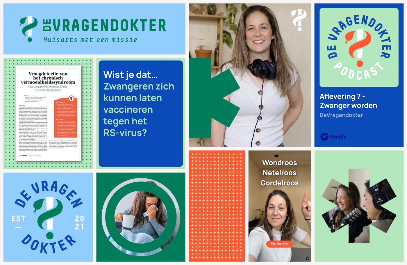 Visuele identiteit, huisstijl, overzicht van De Vragendokter Visuele identiteit, huisstijl, overzicht van De Vragendokter
