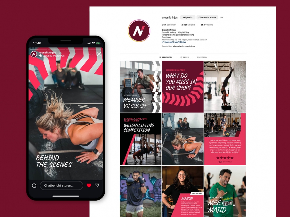 Ontwerp templates voor het Instagram account van Ninja's CrossFit Ontwerp templates voor het Instagram account van Ninja's CrossFit
